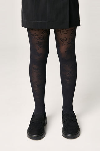 Conte Tights for girls Ketty 40 Den - Floral Pattern - By Baano