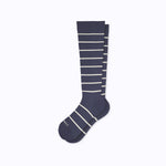 Knee-High Compression Socks – Stripes Navy (20-30 mmHg)