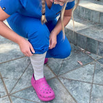 Knee-High Compression Socks – Stripes Grey (20-30 mmHg)