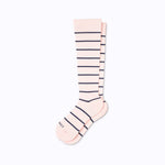 Knee-High Compression Socks – Stripes Rose (20-30 mmHg)