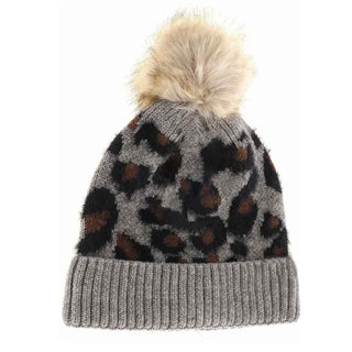 KIDS Leopard Pom C.C Beanie