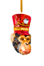 KRG Chimpanzee Head Polish Glass Ornament