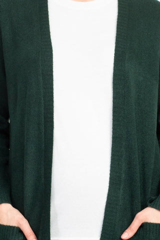 Velvet Heart Open Front Long Sleeve Ribbed Cuffs and Hem Knit Oversize Cardigan with Pockets - Glamourous Grace