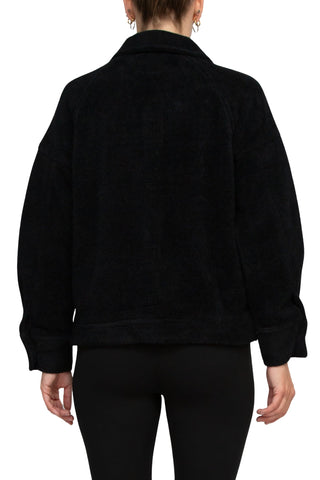 Velvet Heart Collared Button Closure Long Sleeve Knit Jacket with Pockets - By Baano