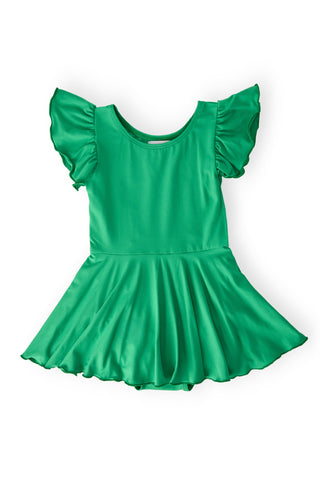 Kelly Green S/S Twirl Leotard