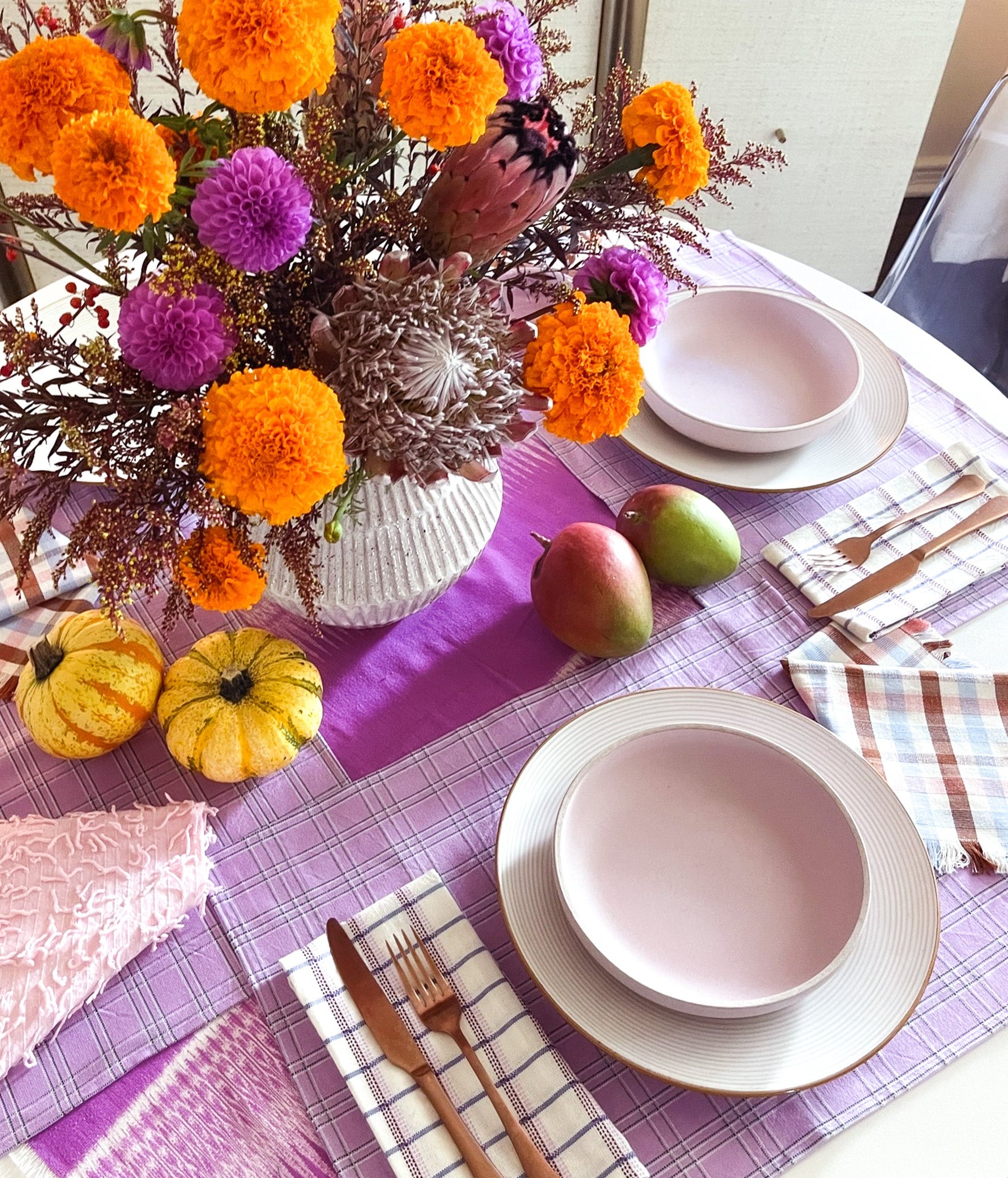 Chiapas Plaid Lilac Placemat