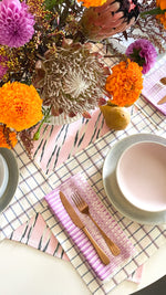 San Lucas Plaid White & Lilac Placemat
