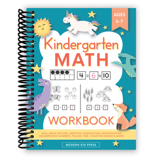 Kindergarten Math Workbook: Kindergarten and 1st Grade Workbook Age 5-7 | Homeschool Kindergarteners | Addition and Subtraction Activities + Worksheets (Spiral Bound) - By Baano