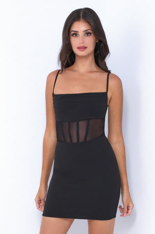 Naomi Mini Dress - Black - By Baano