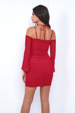 Zoe Mini Dress - Deep Red - By Baano