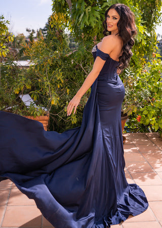 Katrina Gown - Navy - By Baano