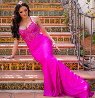 Rylie Gown - Fuchsia - By Baano