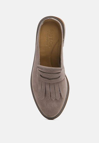 Lena Suede Walking Loafer Mules