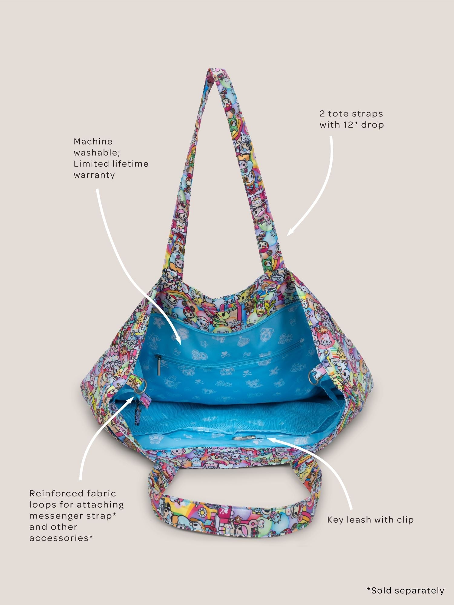 tokidoki Super Be Diaper Bag Tote - 20th Anniversary Celebration - By Baano