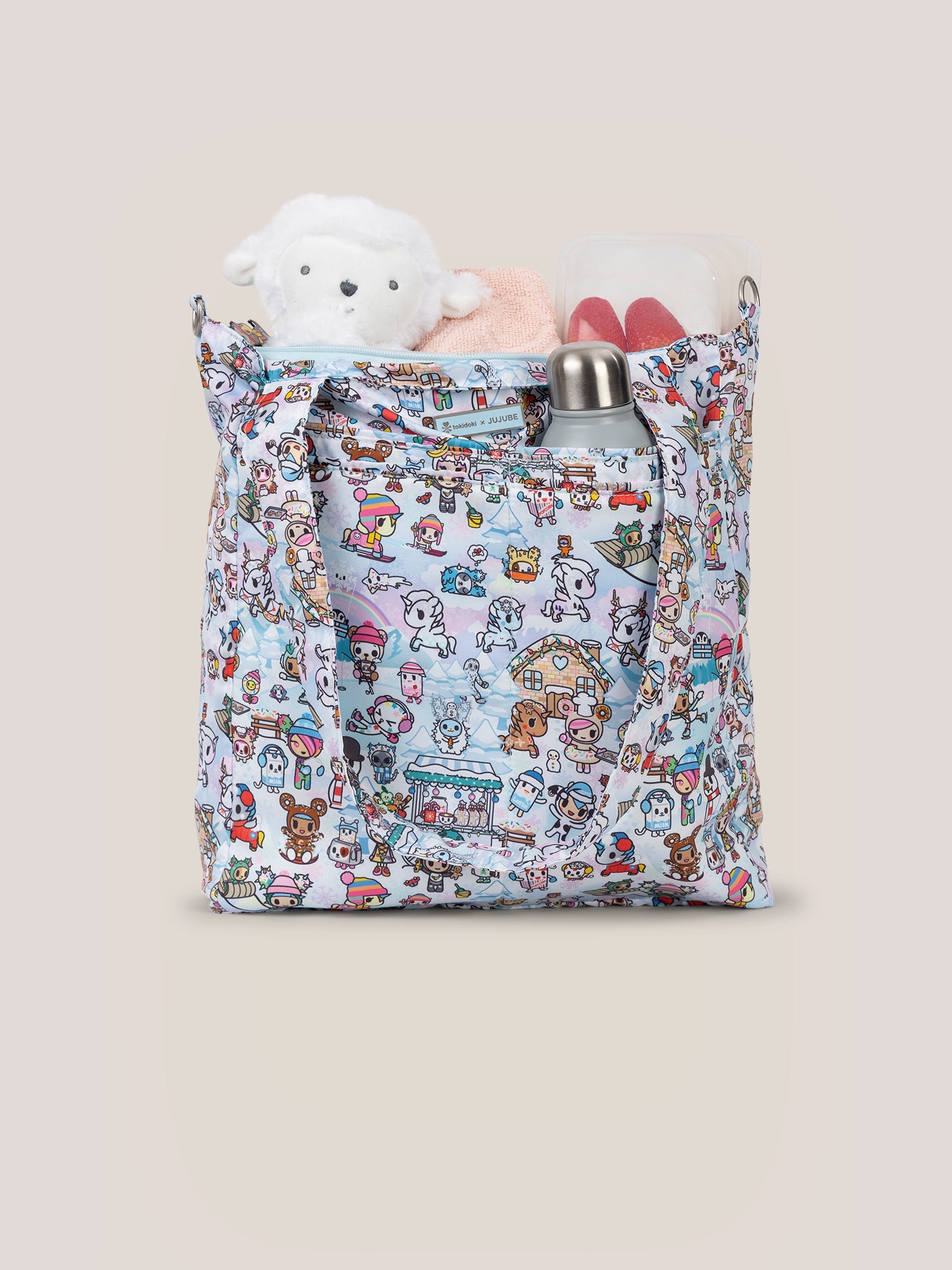 tokidoki Snow Day Be Light Diaper Bag Tote — Ice Blue - By Baano