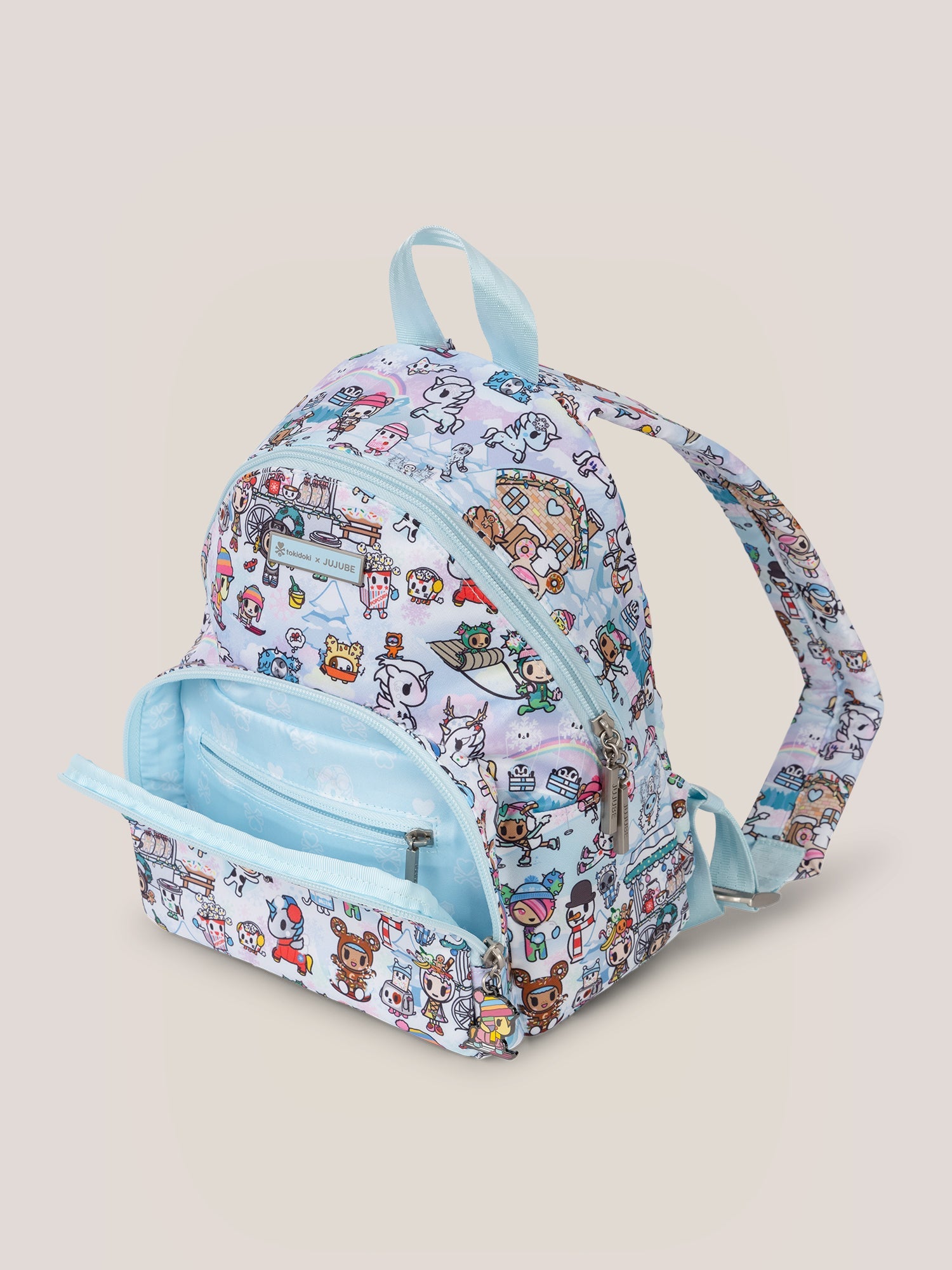 tokidoki Snow Day Everyday Mini Small Diaper Bag Backpack — Ice Blue - By Baano