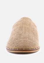 Lia Handcrafted Canvas Mules
