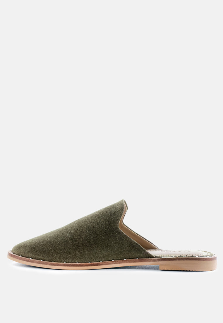 Lia Handcrafted Canvas Mules