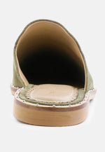 Lia Handcrafted Canvas Mules