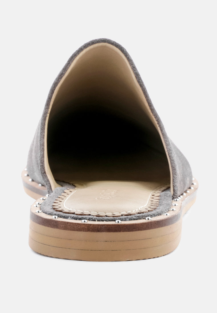 Lia Handcrafted Canvas Mules