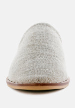 Lia Handcrafted Canvas Mules