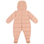 Cozy & Durable: Petit Bateau Pink and Small Floral Buds Print Snowsuit