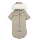 Pramie Beige Baby Snowsuit | Cozy Winter Bunting 3M–9M