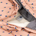 Cozy & Durable: Petit Bateau Pink and Small Floral Buds Print Snowsuit