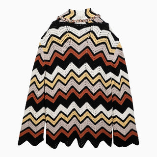 Cardigan in crochet zig zag multicolore - By Baano