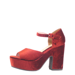 Quill Velvet Platform Heels