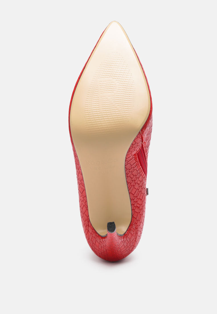 Lolita Woven Texture Stiletto Boot