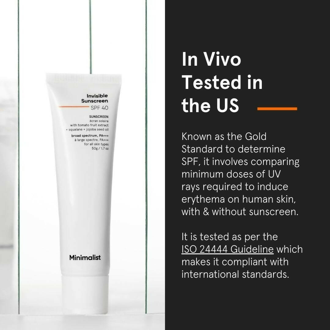Minimalist Invisible Sunscreen SPF 40+ PA +++