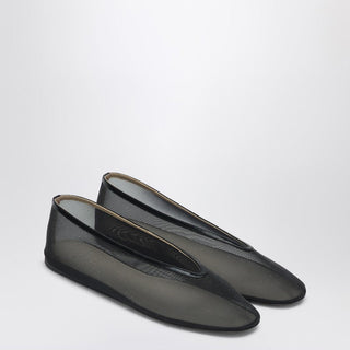 Luna Black Mesh Slipper - By Baano