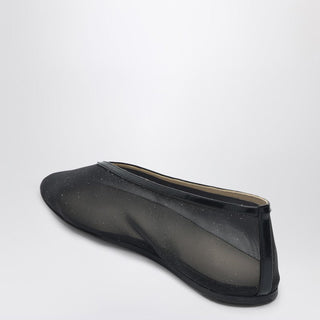 Luna Black Mesh Slipper - By Baano