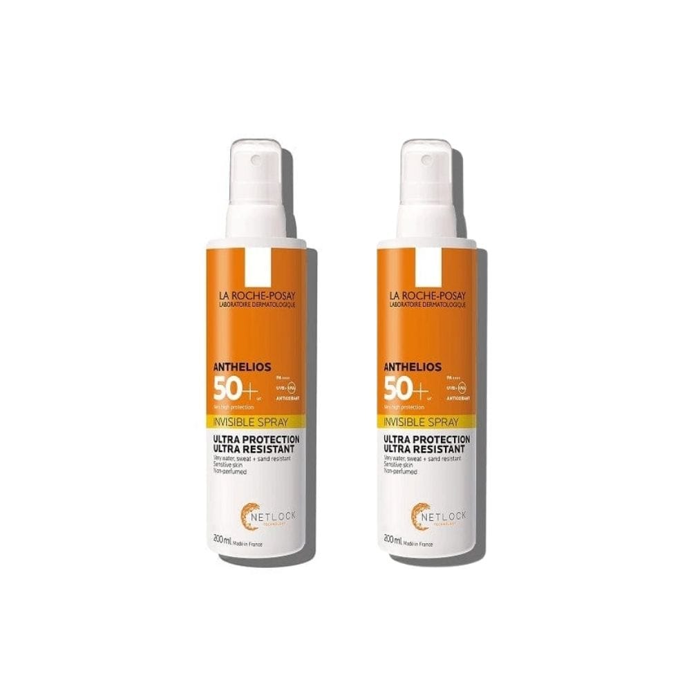 La Roche Posay Anthelios Invisible SPF 50 Sunscreen Spray 200 ml 2 Pack Chivela