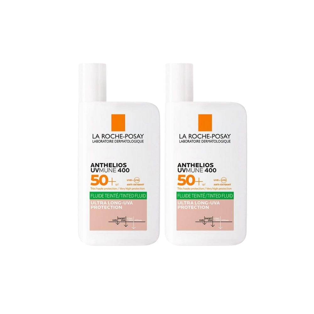 La Roche Posay Anthelios Oil Control Fluid 50+ Tinted Face Sunscreen 50 ml 2 Pack Chivela