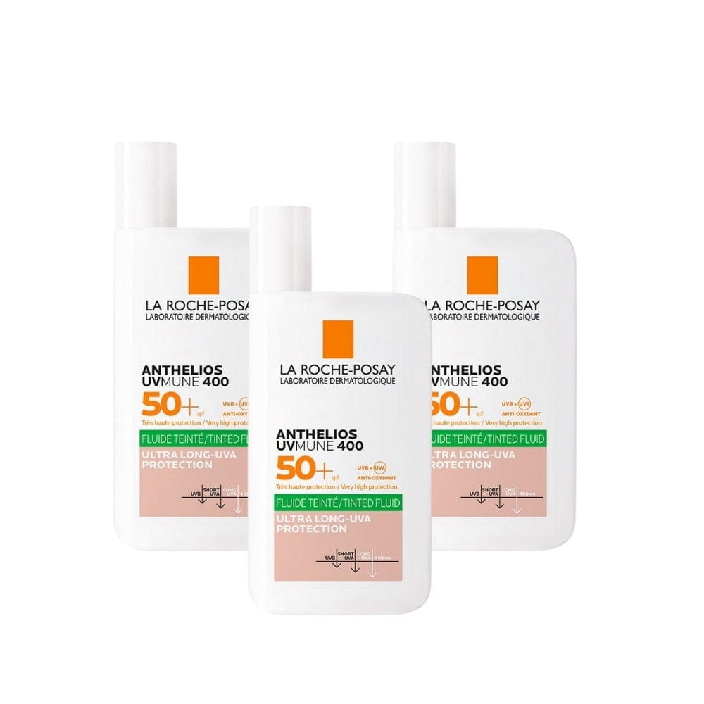 La Roche Posay Anthelios Oil Control Fluid 50+ Tinted Face Sunscreen 50 ml 3 Pack Chivela