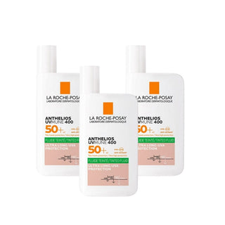 La Roche Posay Anthelios Oil Control Fluid 50+ Tinted Face Sunscreen 50 ml 3 Pack