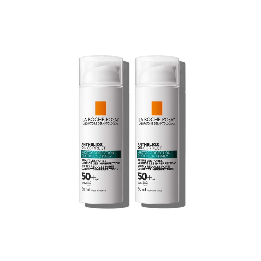La Roche Posay Anthelios Oil Correct Face Sunscreen for Oily and Irregular Skin 50 ml 2 Pack Chivela