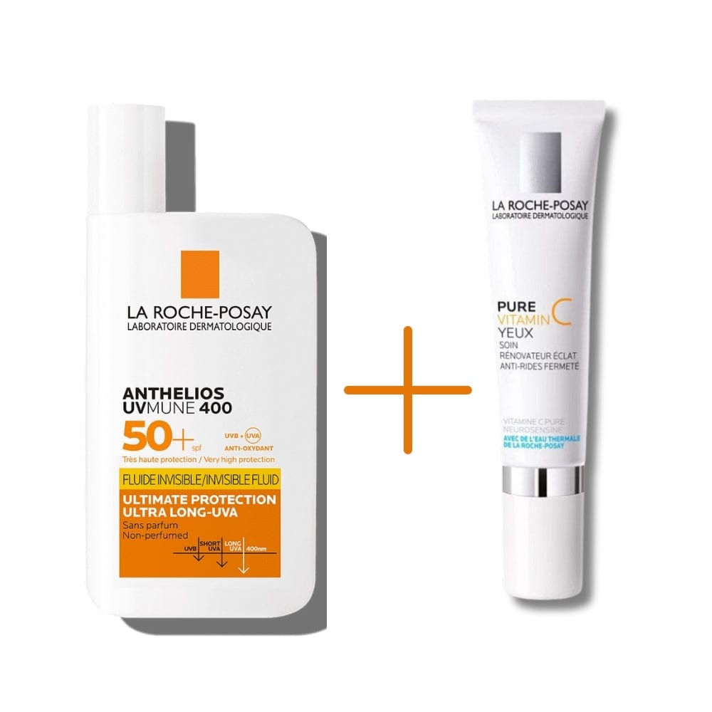 La Roche Posay Anthelios UVmune Fluid Sunscreen SPF50+ 50 ml & Pure Vitamin C Eye Contour Care Cream 15 ml Chivela