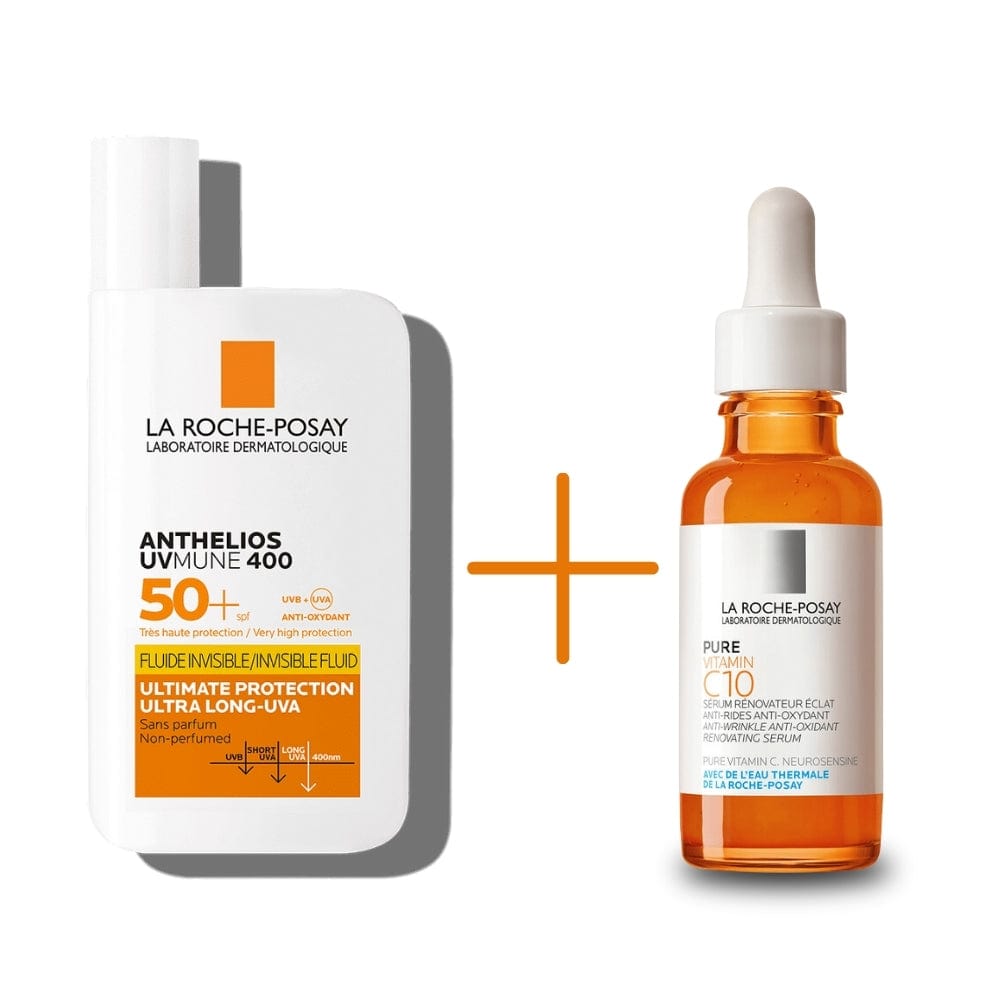 La Roche Posay Anthelios UVmune Fluid Sunscreen SPF50+ 50 ml &Pure Vitamin C Radiance Antioxidant Serum 30 ml Chivela