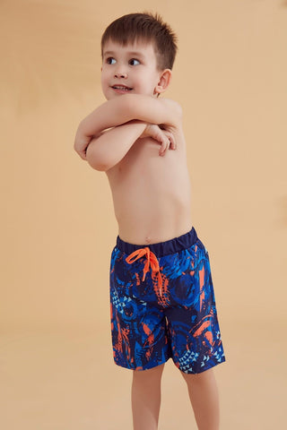 Woven Navy Boys Shorts B2362 - By Baano