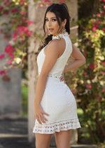 Rivers Mini Dress - White Lace