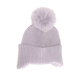 KIDS Ear Flap Pom C.C Beanie