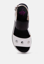 Layla Studded Wedge Sandals