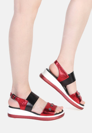 Layla Studded Wedge Sandals