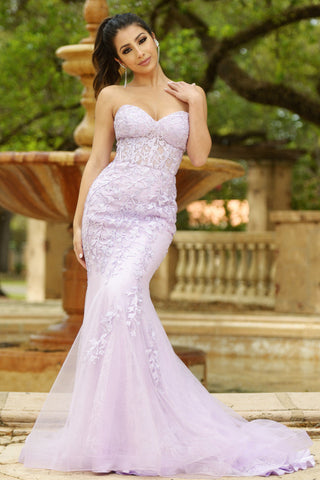 Reva Corset Gown - Lilac - By Baano