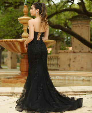 Size 6, Reva Corset Gown - Black - FINAL SALE - By Baano