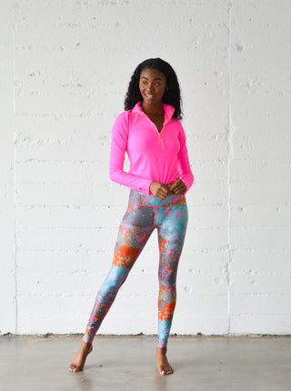 Women's UPF 50+ Sun Protective Swim Leggings - Koi Pond