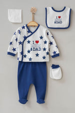 Lincoln Blue Star Newborn Coming Home Set (10 pcs) - By Baano